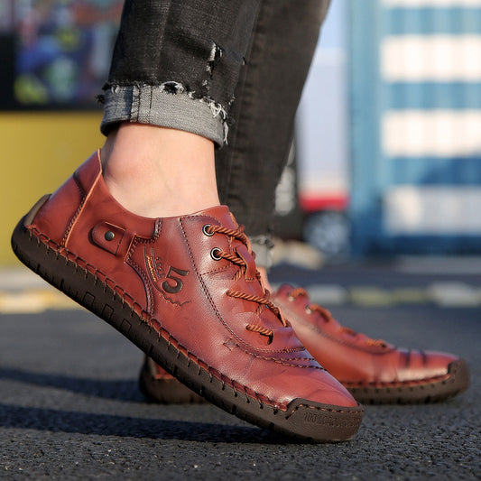 New Business Casual Shoes Men's Fashion Casual Leather Shoes