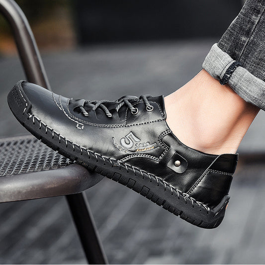 New Business Casual Shoes Men's Fashion Casual Leather Shoes