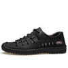 Leather Sandals Men's New Casual Non Slip Soft Sole Lightweight Hollow Shoes
