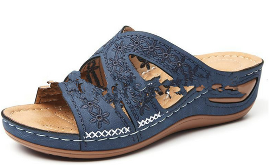 Embroidered sandals and slippers