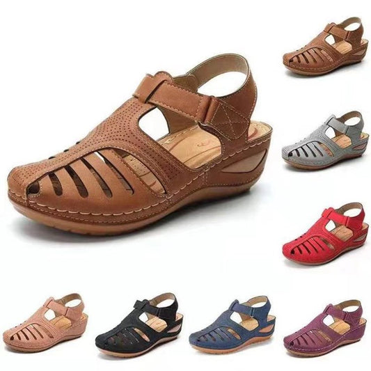 Retro sandals car line hole shoes non-slip