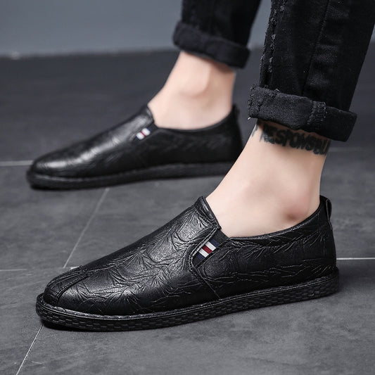 Lazy men's casual leather shoes