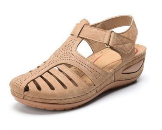 Retro sandals car line hole shoes non-slip