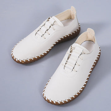 Women's Round Toe Lace-up Mother Soft-soled Flat Shoes
