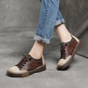 Leather Casual Shoes With Thick Soles And Color Matching