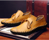 British Style Casual Men Loafers Shoes Spring Autumn Genuine Leather Slip On Men's Flats Footwear Plus Size 38-49 Shoes