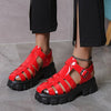 Women's Fashion Platform Cutout Platform Woven Sandals